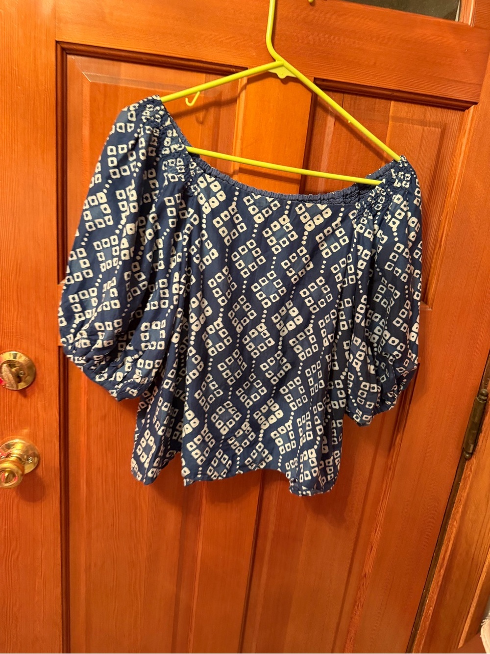Navy Blue Off the Shoulder by Velvet by Graham & Spencer Size large